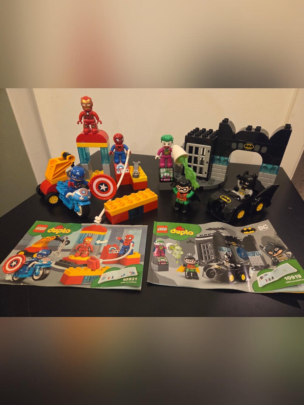 Lego Duplo DC Superhero Building Set - Batman Robin Joker Spiderman Ironman